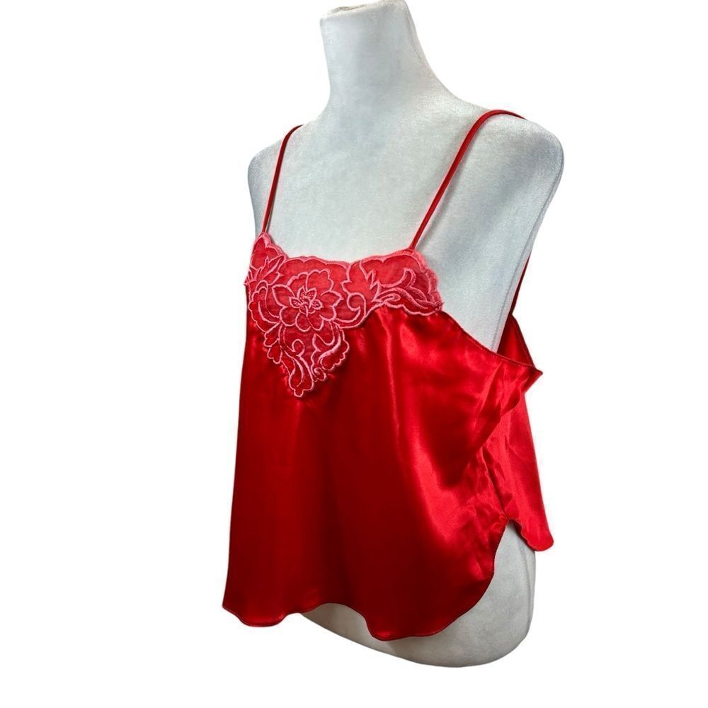 Ladies Vintage 1980’s Indulgence Brand Red Camisole Size 38